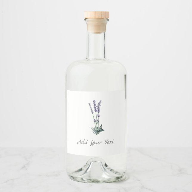 Personalized Food Beverage Lavender Herb Label Set (Front)