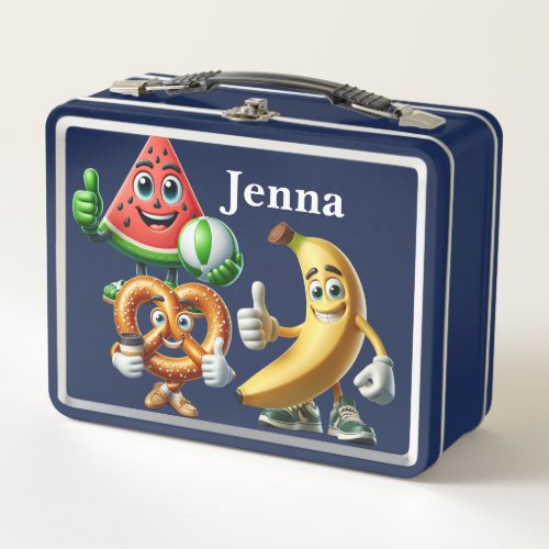 Personalized Food Characters  Metal Lunch Box