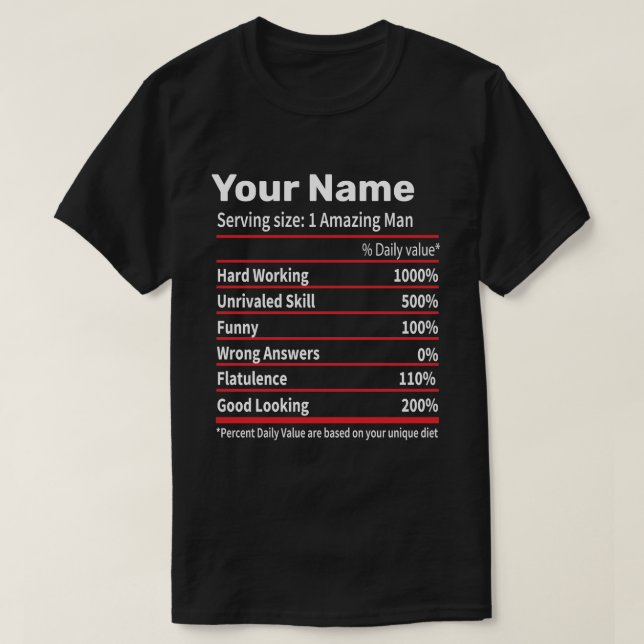Personalized food definition first name T-Shirt (Design Front)