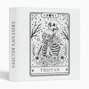 Personalized Food Lover Tarot Theme Recipe 3 Ring Binder