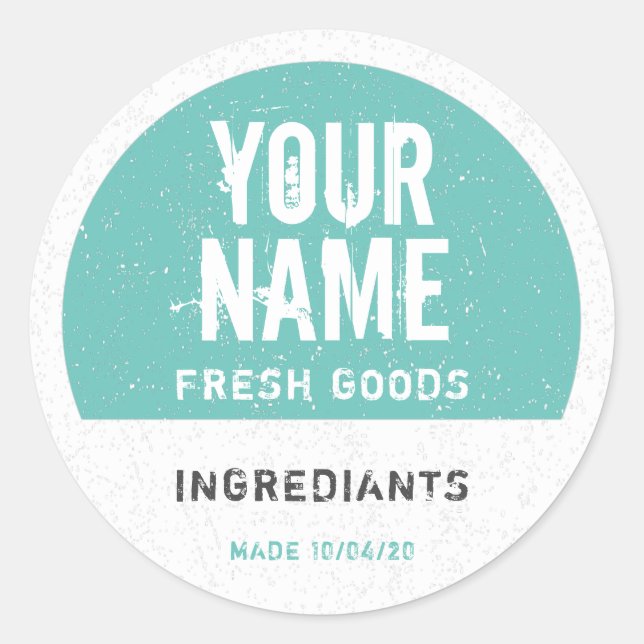 Personalized Food Storage Labels - Add your words (Front)