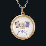 Personalized Foodie Toaster Pastries Breakfast Gold Plated Necklace<br><div class="desc">Design features an original marker illustration of a row of warm breakfast toaster pastries topped with frosting and sprinkles. Great for your favorite foodie! This design is also available on other products. Lots of additional food-themed designs available. Don't see what you're looking for? Need help with customization? Click "contact this...</div>