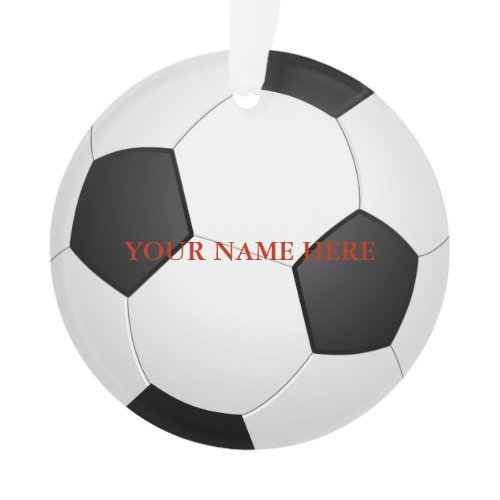 Personalized Foot Ball Name Christmas Ornament