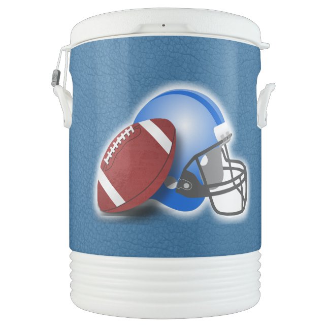 Personalized Football 10 Gallon  Beverage Cooler (Back)