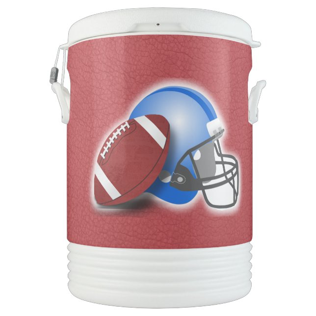 Personalized Football 10 Gallon  Beverage Cooler (Back)