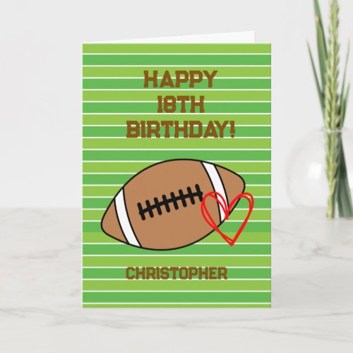 Personalized Football 18th Birthday