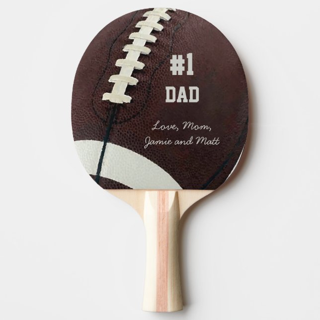 Personalized Football #1 Dad Ping-Pong Paddle (Front)