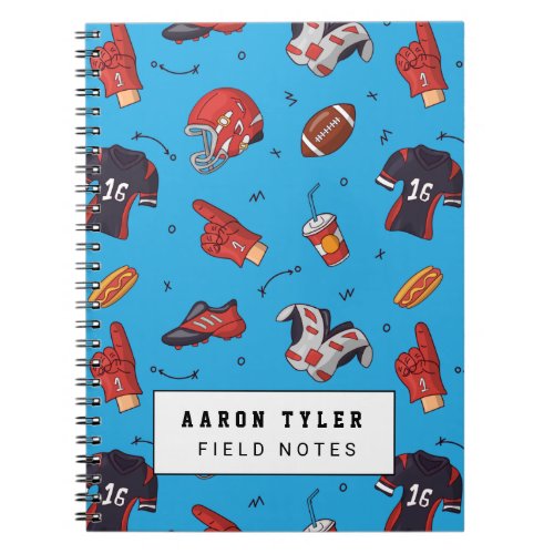 Personalized Football Balls Sports Notebook