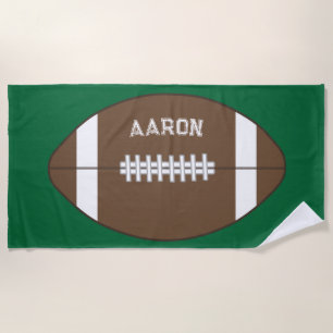 Personalized Football Beach Towel 