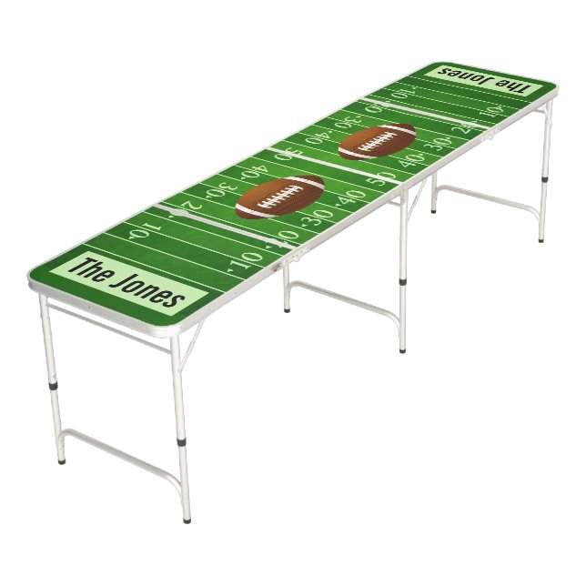 Personalized Football Beer Pong Table (Angled)