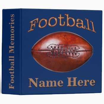 Personalized Football Binders Your Colors And Text by YourSportsGifts at Zazzle
