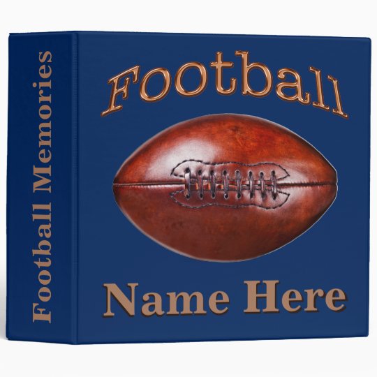 Personalized Football Binders Your COLORS and TEXT