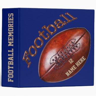 Personalized Football Binders Your Number and Name