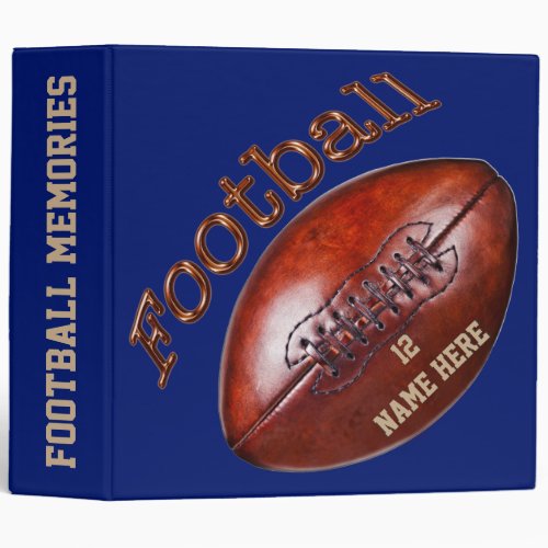 Personalized Football Binders Your Number and Name