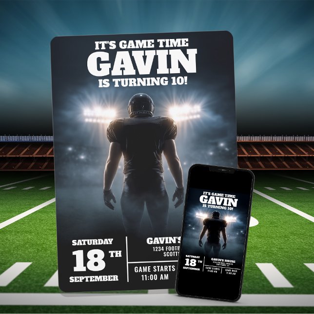 Personalized Football Birthday Party Invitation (Creator Uploaded)