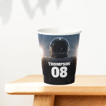 Personalized Football Birthday Party Paper Cups<br><div class="desc">Score big at your child’s celebration with our Personalized Football Birthday Party Paper Cups! Designed to bring energy and fun to any football-themed bash, these custom cups are a winning addition to your party decor. Add your child's name, age, or a special message to create a personalized touch that stands...</div>
