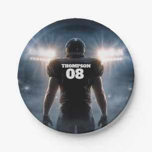 Personalized Football Birthday Party Paper Plates