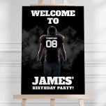 Personalized Football Birthday Party Welcome Sign<br><div class="desc">Score big with your little MVP's celebration using this Personalized Football Birthday Party Welcome Sign! Designed to kick off the fun as soon as guests arrive, this custom sign features bold football graphics, turf-inspired textures, and your child’s name and age for a spirited first impression. Whether displayed at the front...</div>