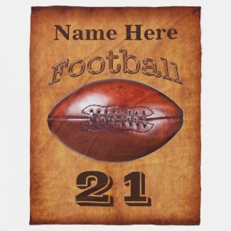Personalized Football Blanket, Cool Vintage look