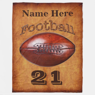 Personalized Football Blanket, Cool Vintage look
