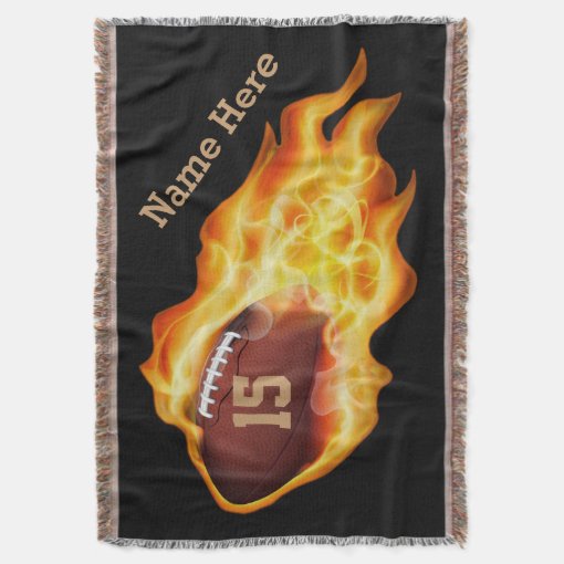 Personalized Football Blankets with NAME, NUMBER Zazzle