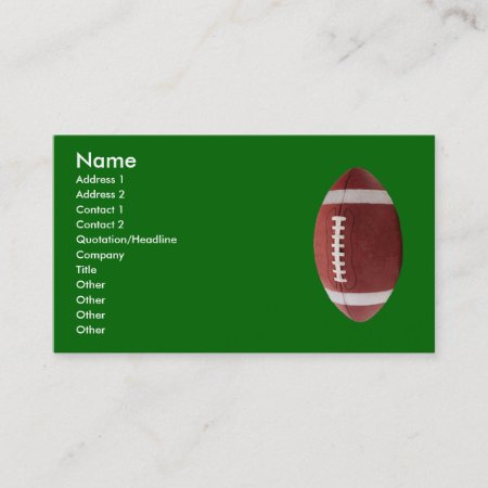 Personalized Football Business Cards