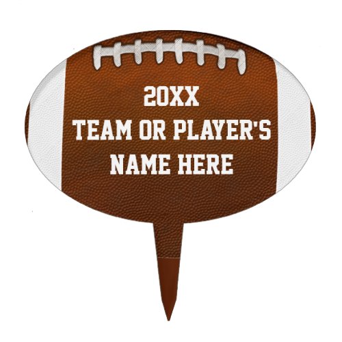 Personalized Football Cake Toppers with YOUR TEXT
