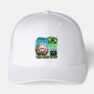Personalized Football Cap Flag, Name and City 2026