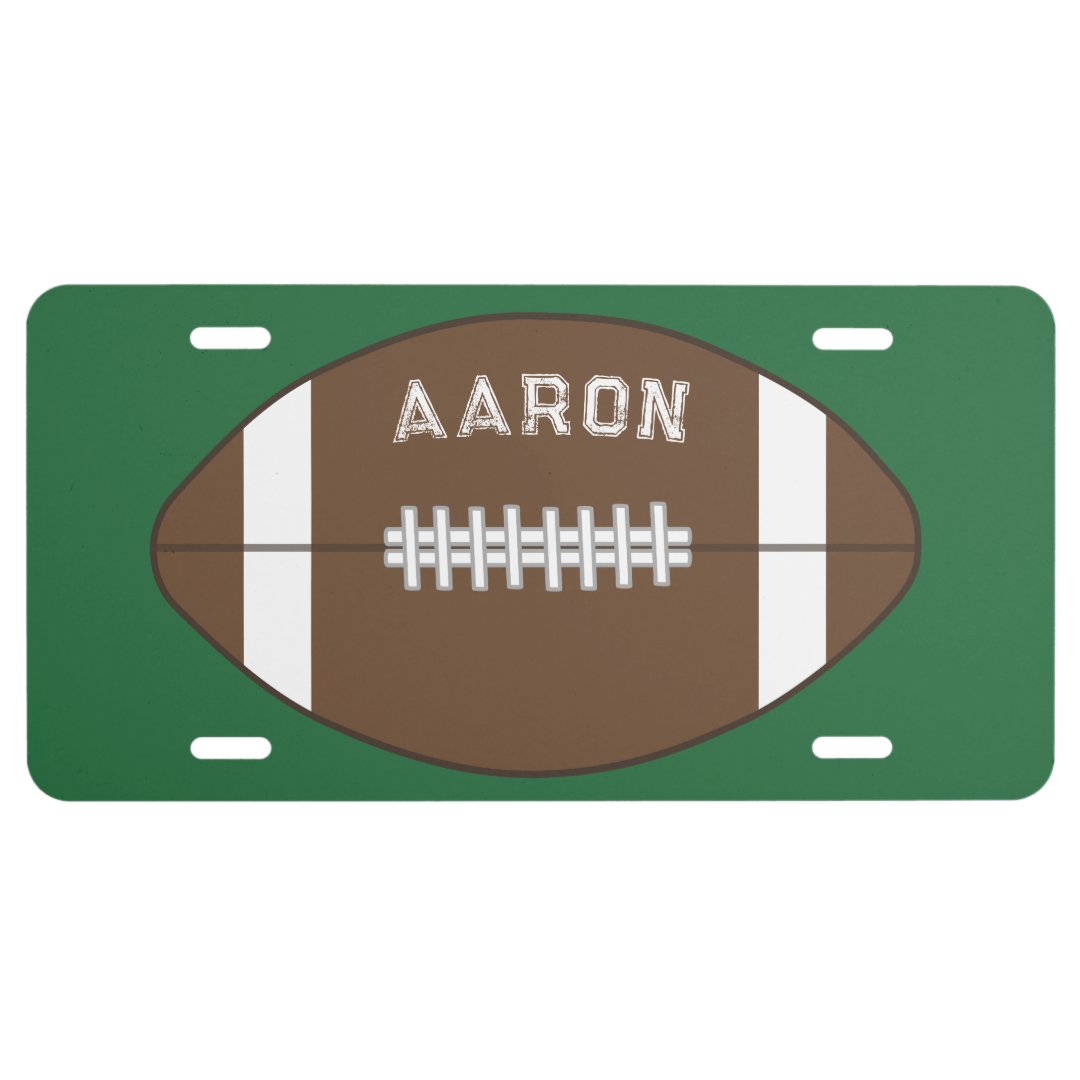 Personalized Football Car License Plate Gift (Front)