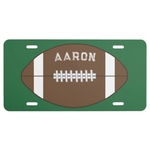 Personalized Football Car License Plate Gift