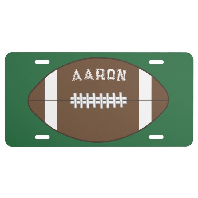 Personalized Football Car License Plate Gift (Front)