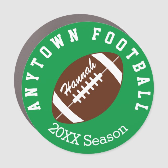 PERSONALIZED Football Car Magnet (Front)
