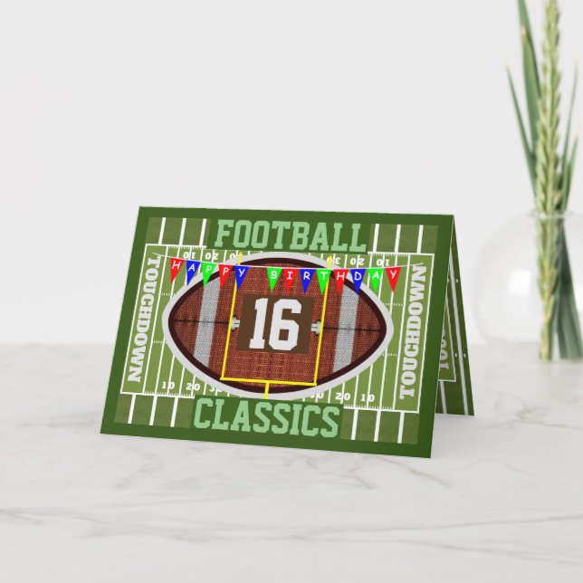 Personalized Football Classics Go Yard for Years Card (Front)