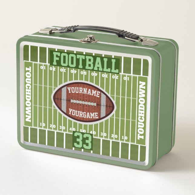 Personalized Football Classics On-Field Lunchbox (Front)