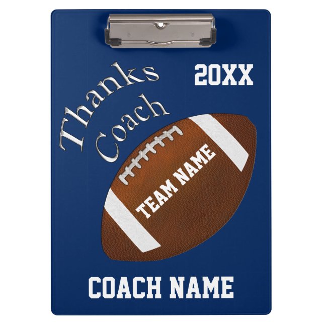 Personalized Football Clipboards for Coaches (Front)