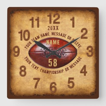 Personalized Football Clock For Players Or Coaches by YourSportsGifts at Zazzle