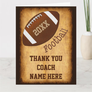 Custom BEST COACH EVER Modern Cool Thank You Photo Football | Zazzle