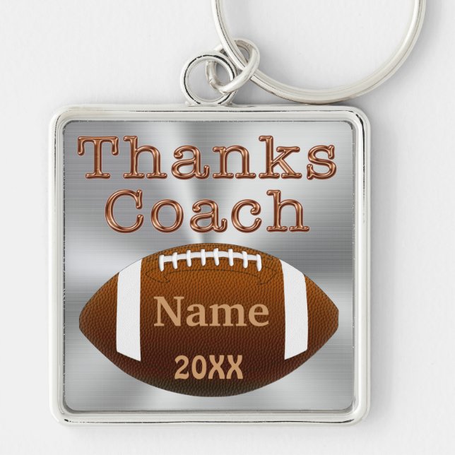 Personalized Football Coach Keychains NAME, YEAR (Front)