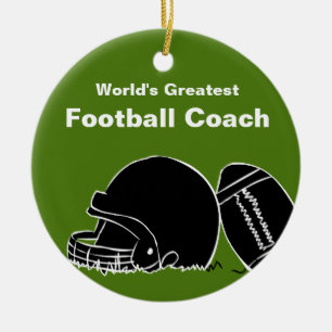 Personalized Football Coach Ornament