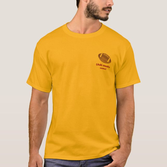 Personalized Football Coach T-shirt (Front)