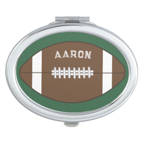 Personalized Football Compact Mirror Gift