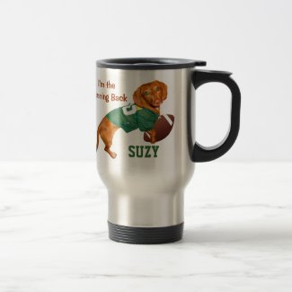 Personalized Football Dachshund Mugs