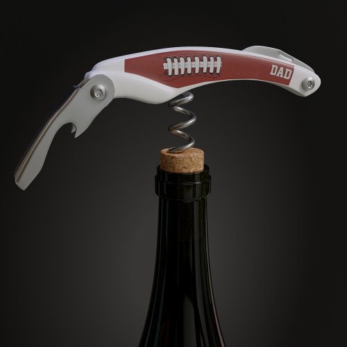 Personalized Football Dad Sports Tailgate Party Waiters Corkscrew