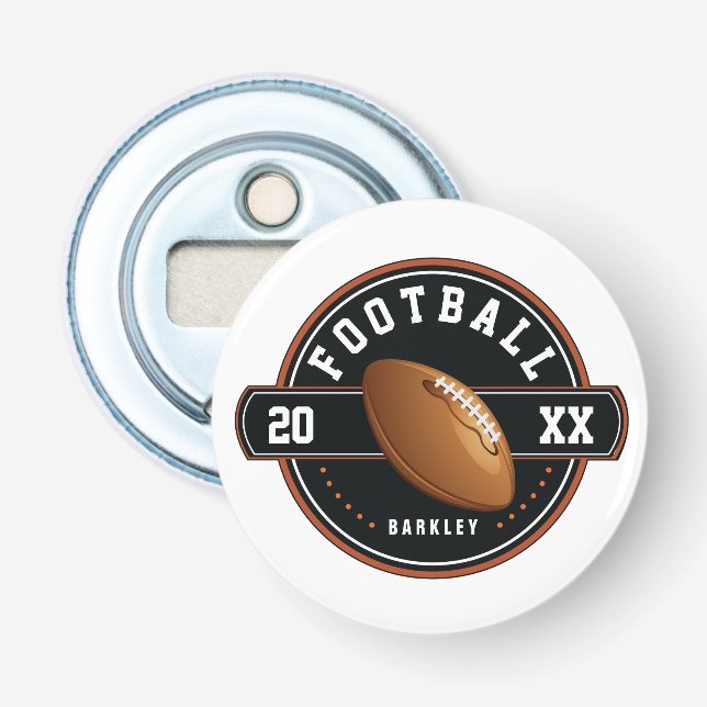 Personalized Football Design Bottle Opener (Front)