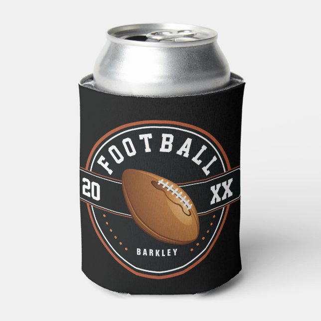 Personalized Football Design  Can Cooler (Can Front)