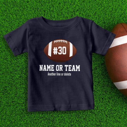 Personalized Football Design Name Number Team Baby T_Shirt