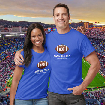Personalized Football Design Name  Number  Team T-shirt by colorfulgalshop at Zazzle