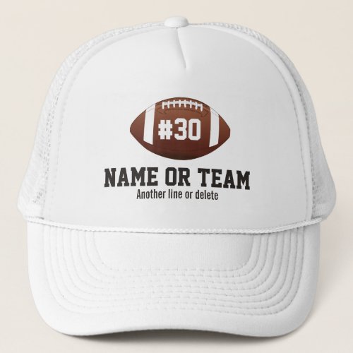 Personalized Football Design Name Number Team Trucker Hat