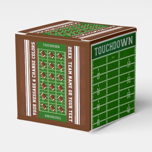 Personalized Football Favor Boxes Football Field Favor Boxes