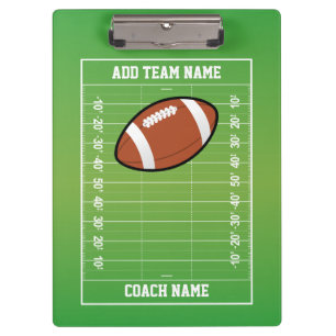 Personalized Football Field Coach Clipboard